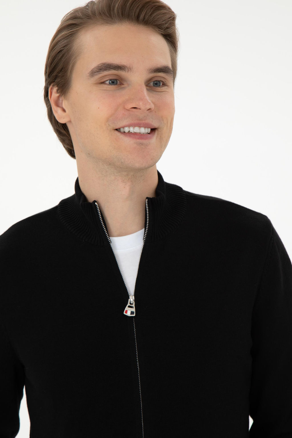 Мужской черный базовый трикотажный кардиган Неожиданная скидка в корзине - U.s. polo assn фото 9