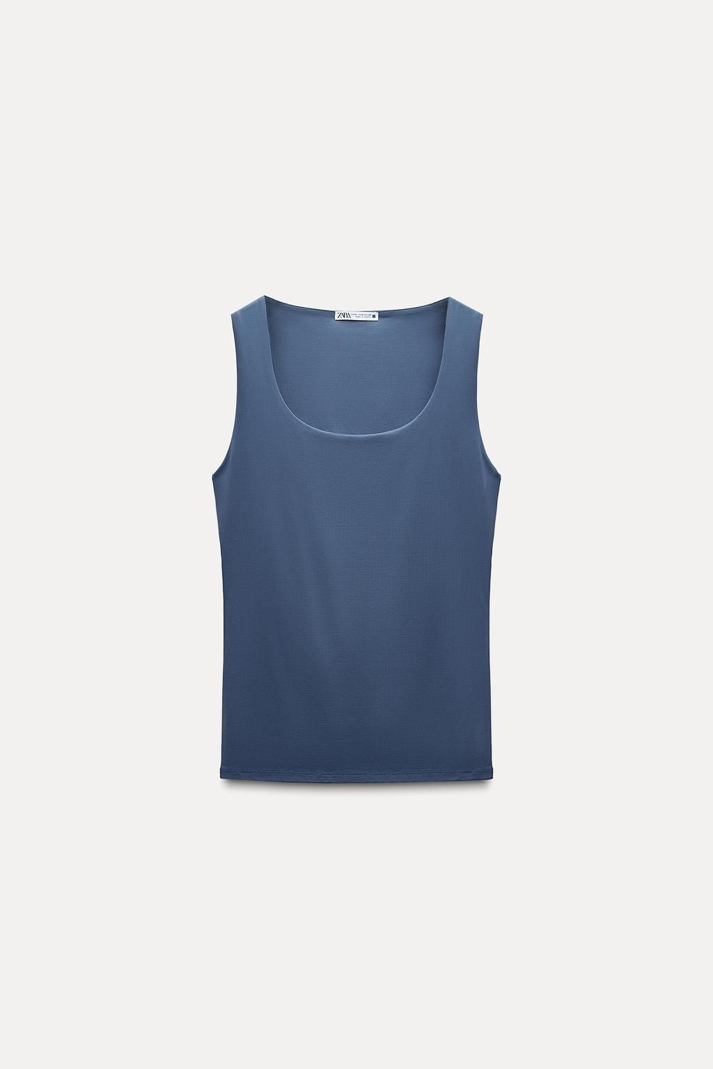 POLYAMIDE TOP WITH WIDE STRAPS - Zara фото 6