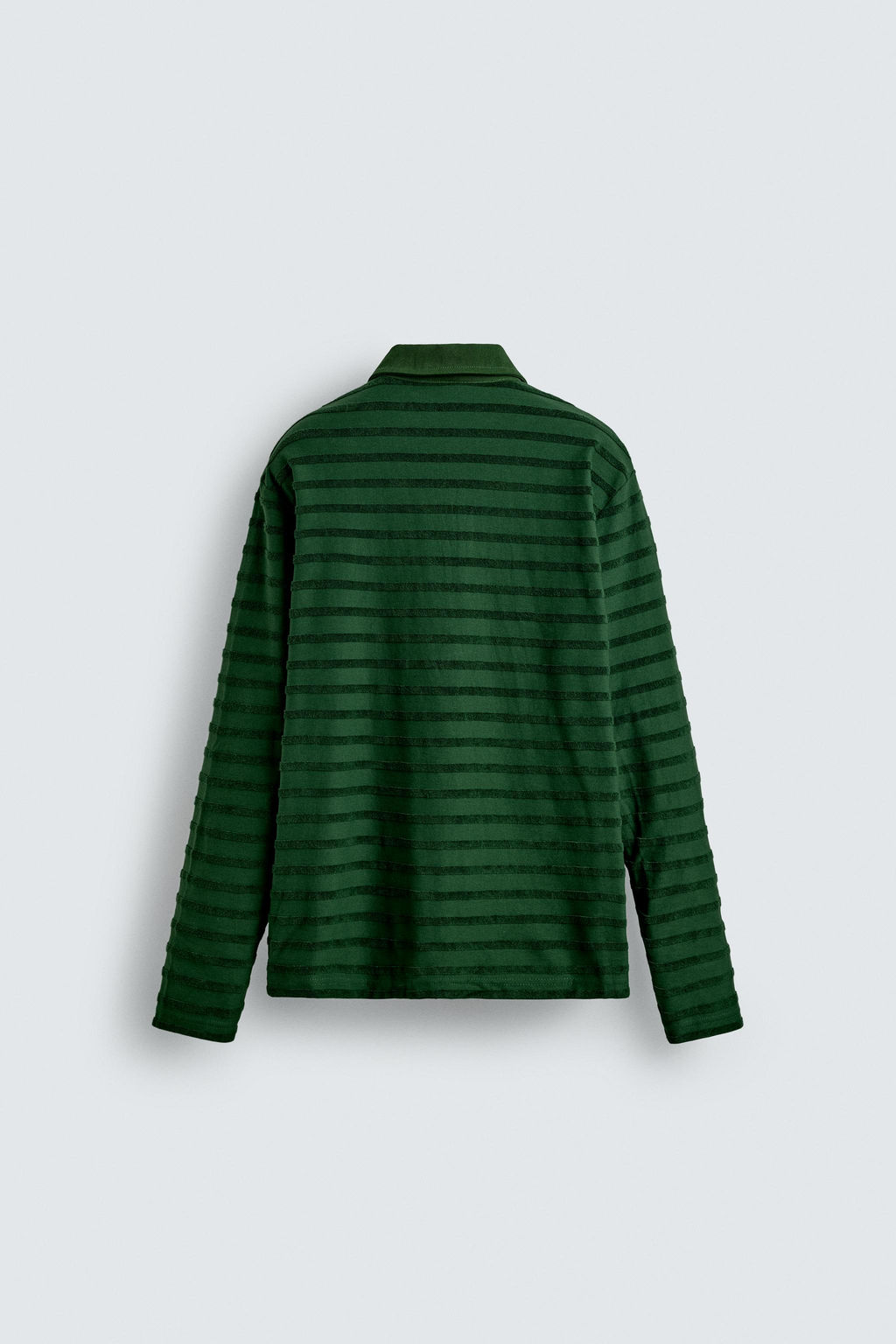 STRIPED JACQUARD TOWELLING POLO SHIRT - Zara фото 8