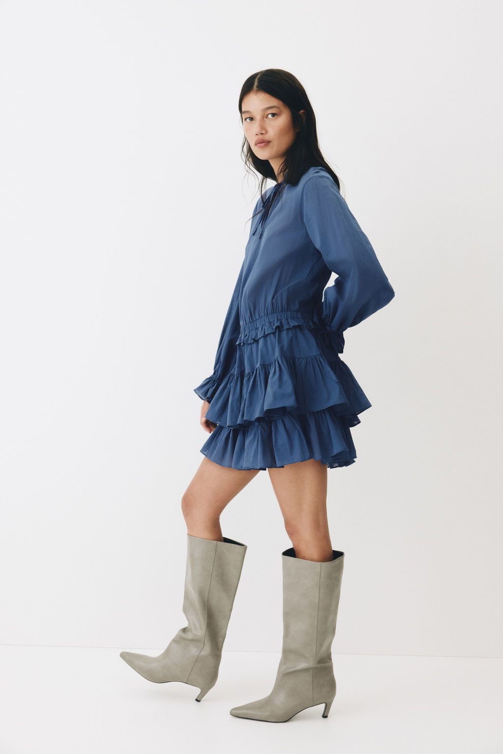 Vestido de algod?n con volantes - H&m фото 4