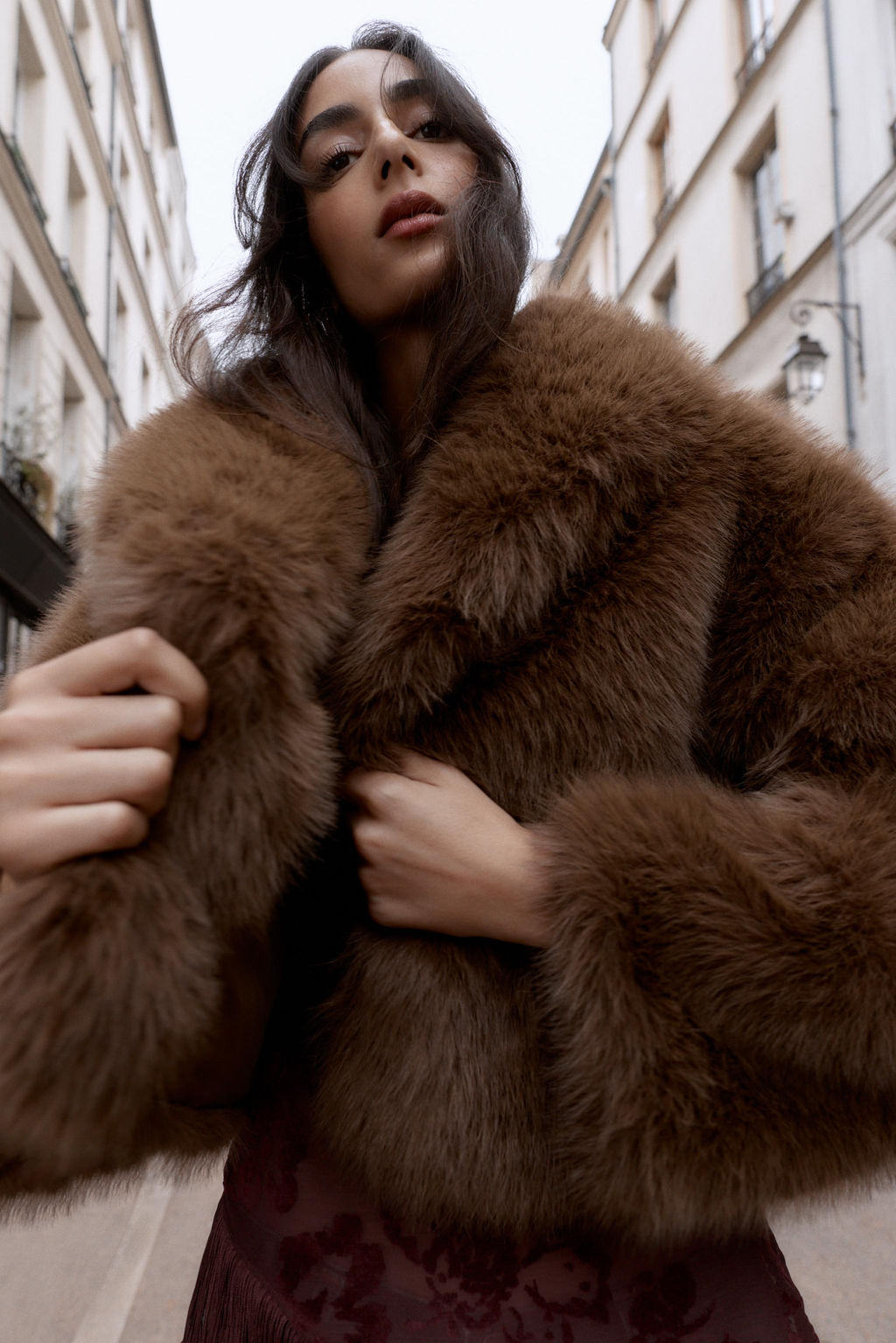 SHORT FAUX FUR COAT - Zara фото 20