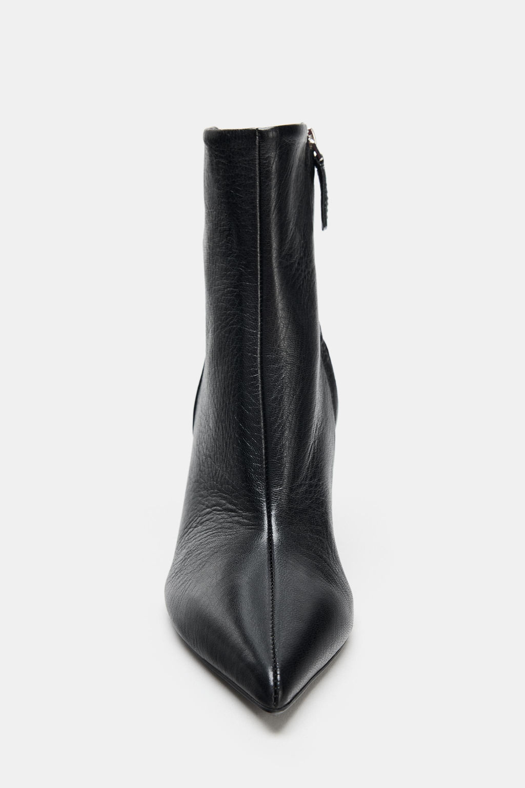 LEATHER HEELED ANKLE BOOTS - Zara фото 4