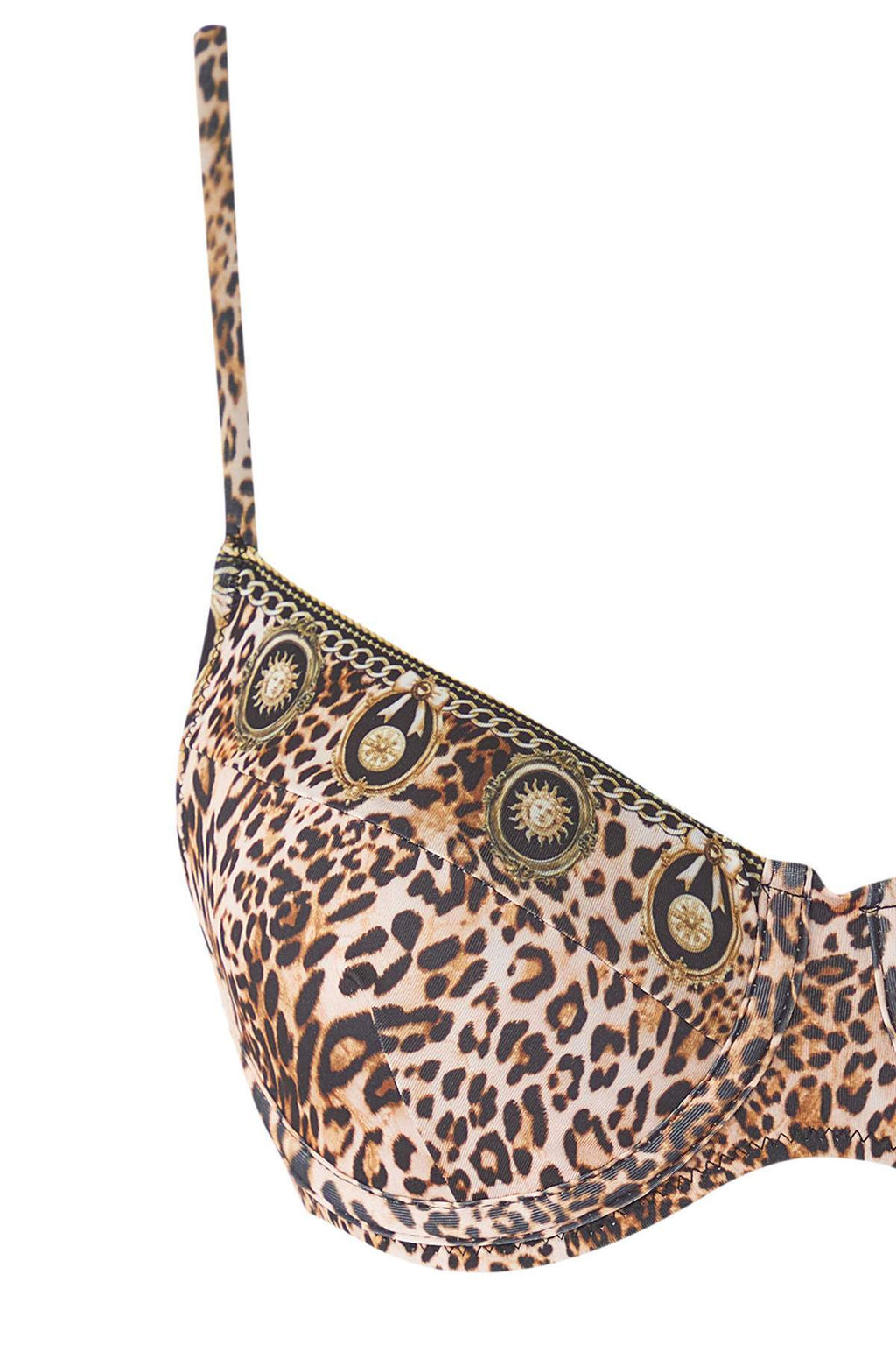 Leopar Desenli Mix Balconette Yuksek Bel Regular Bikini Tak?m? TBESS25BT00142