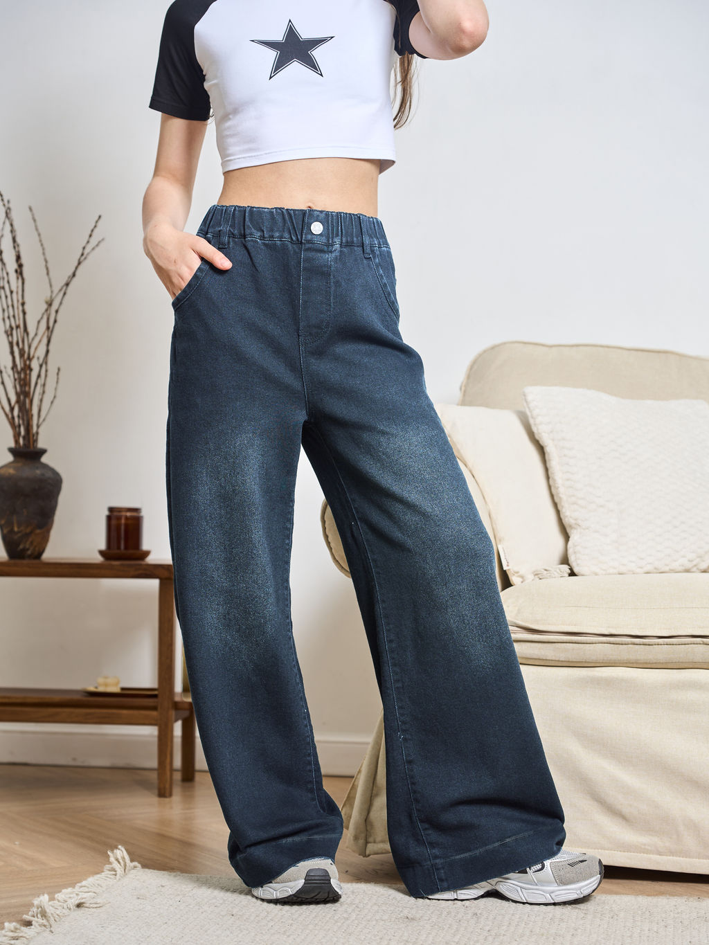 Джинсы-палаццо для девочек - СИНЯЯ МОДА фото 5