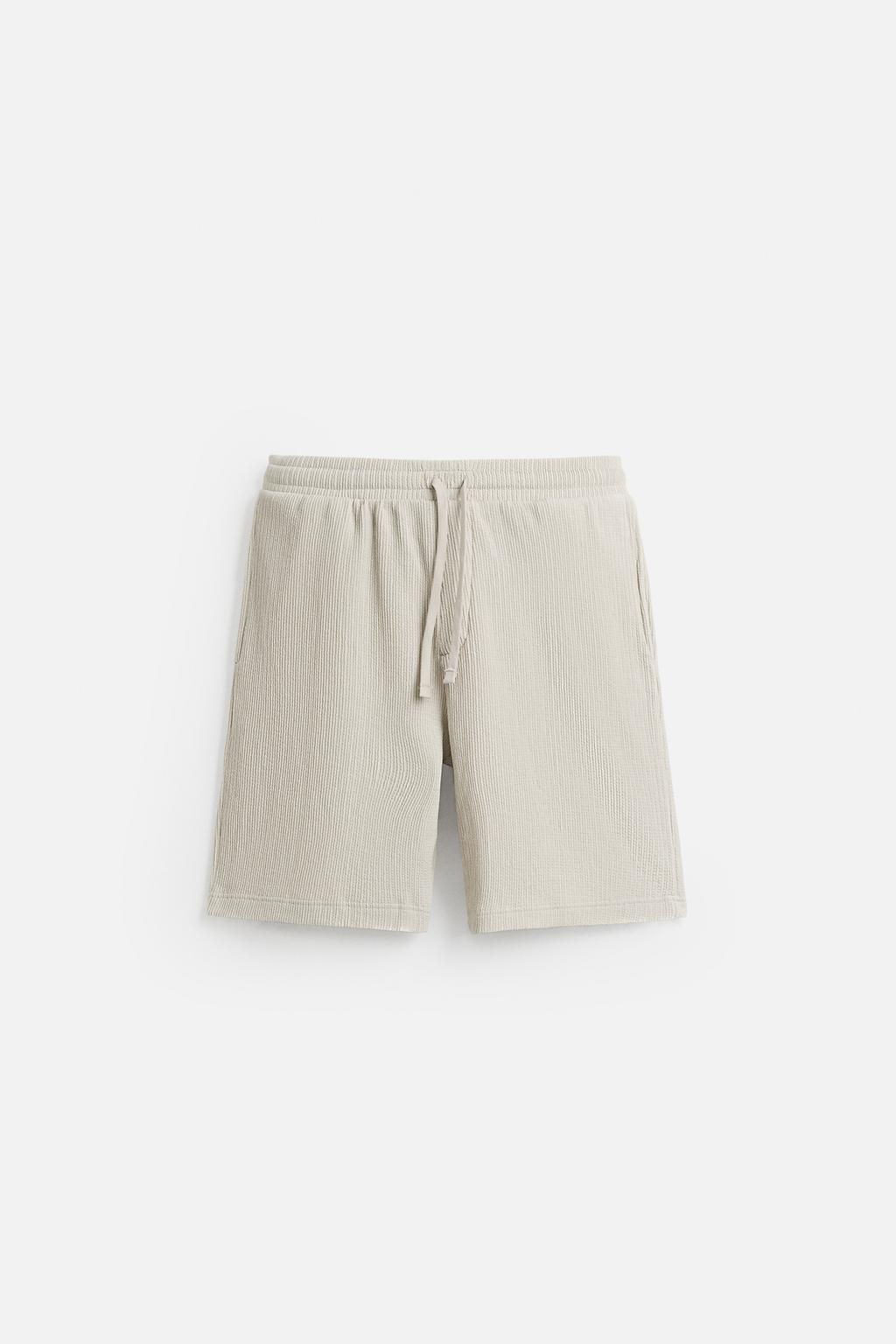 IRREGULAR TEXTURED BERMUDA SHORTS - Zara фото 6