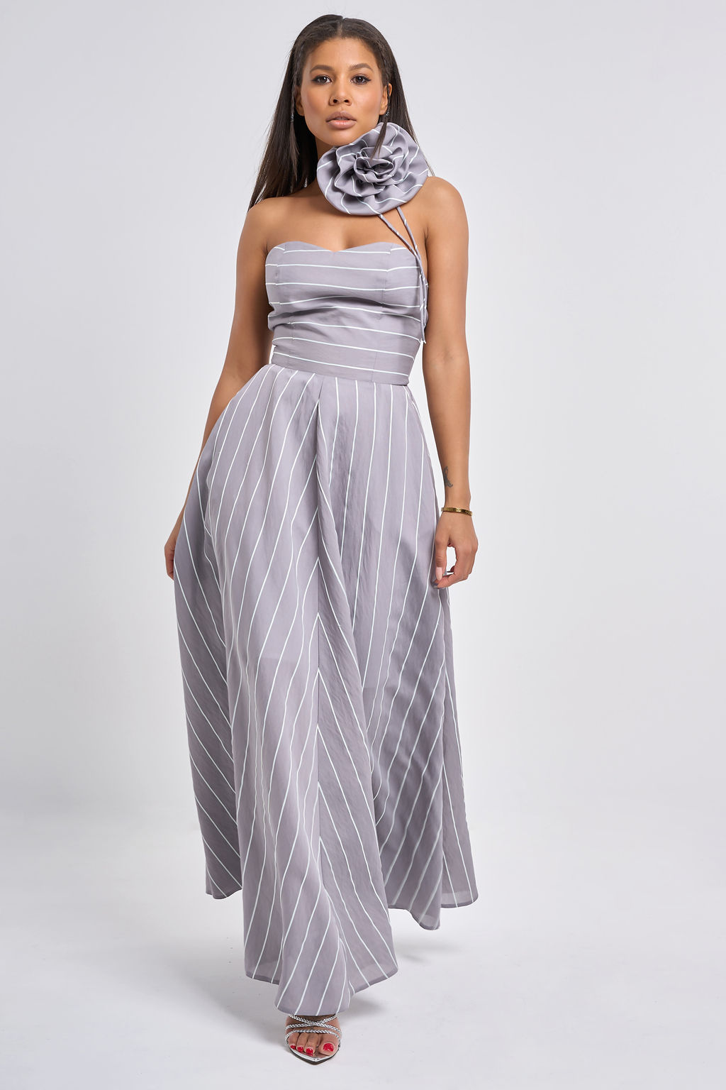 Платье вечернее корсетного типа голубое - Fly фото 26