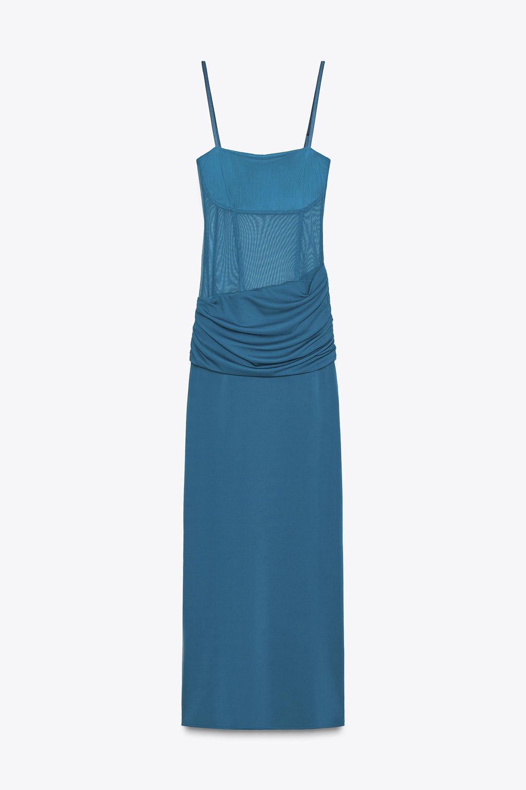 LONG CONTRAST TULLE DRESS - Zara фото 6