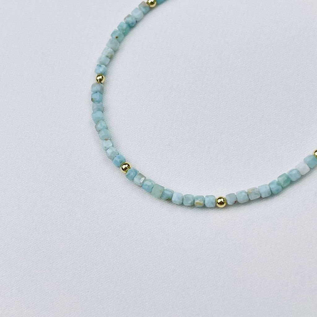 Браслет из Ларимара 18 см + - Радуга самоцветов фото 3