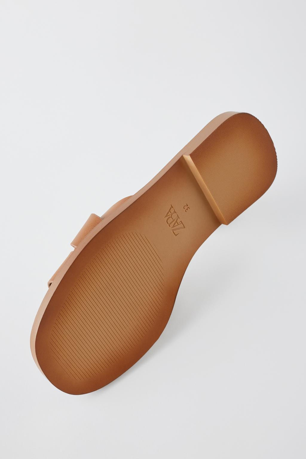 CROSSED FLAT SANDALS - Zara фото 4