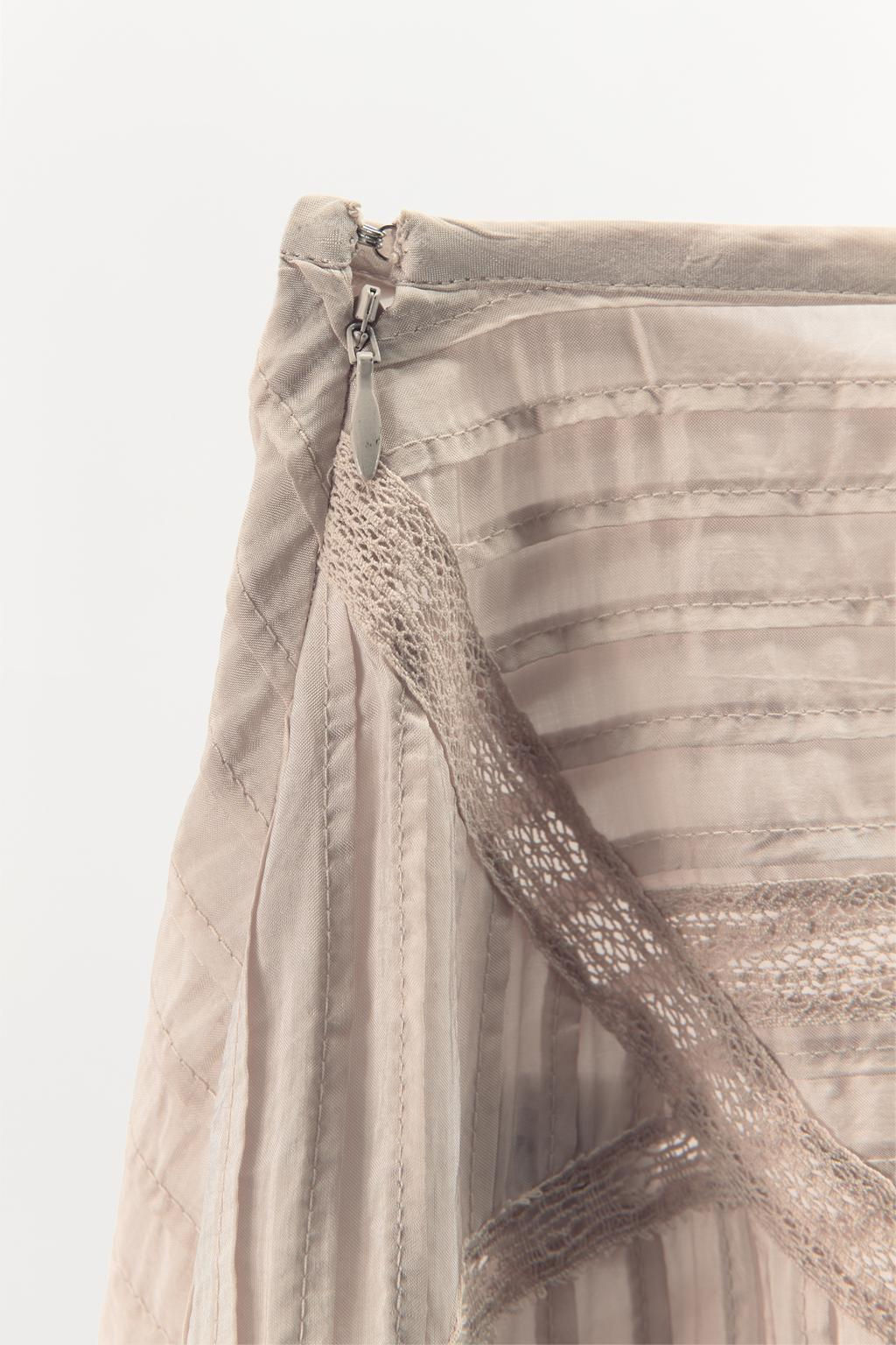 LACE PLEATED SKIRT - Zara фото 7