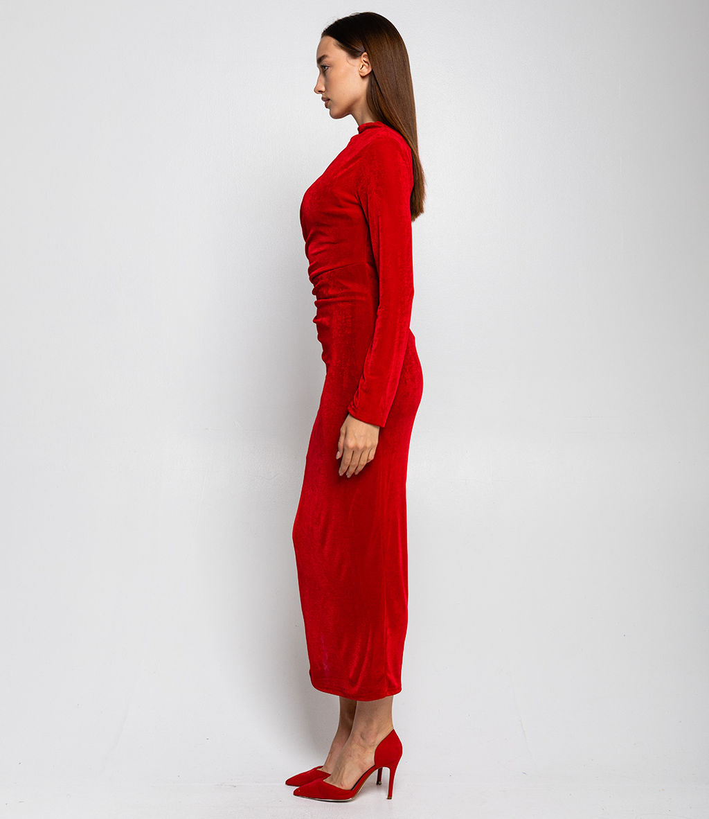 Платье #КТ1074, красный - Dommod фото 3