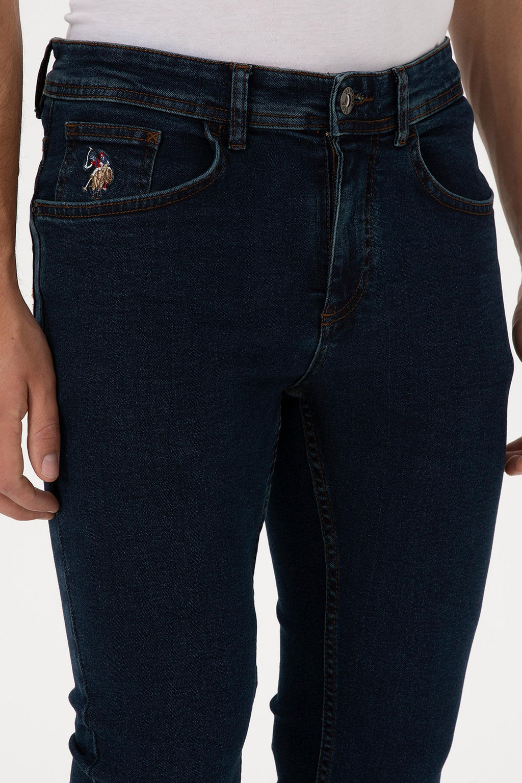 Erkek Koyu Mavi Slim Fit Jean Pantolon - U.s. polo assn фото 5