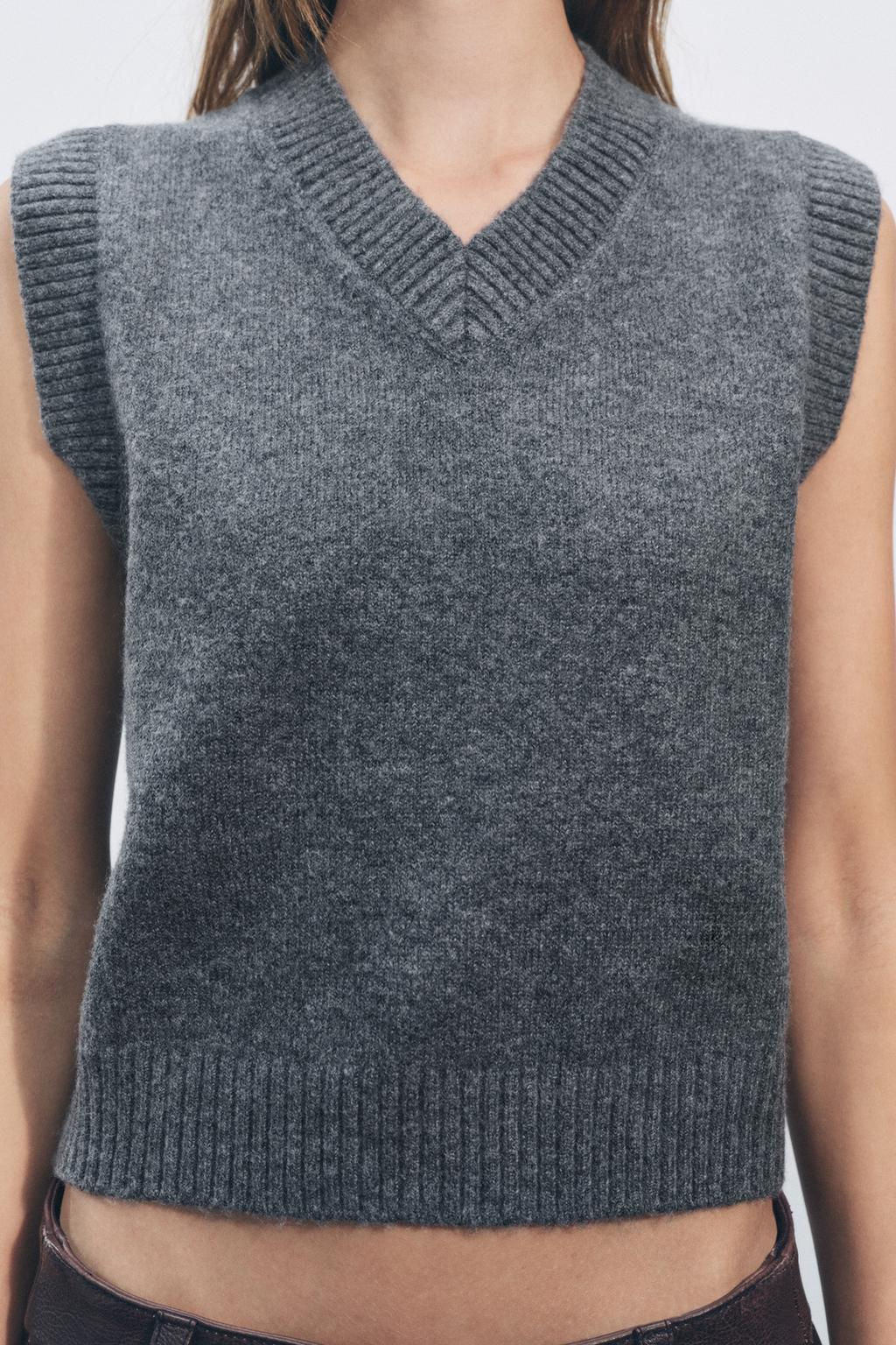 PLAIN KNIT VEST - Zara фото 3