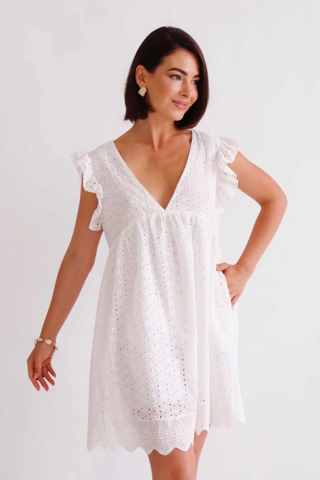 Martichelli Платье летнее хлопковое белое  фото 3