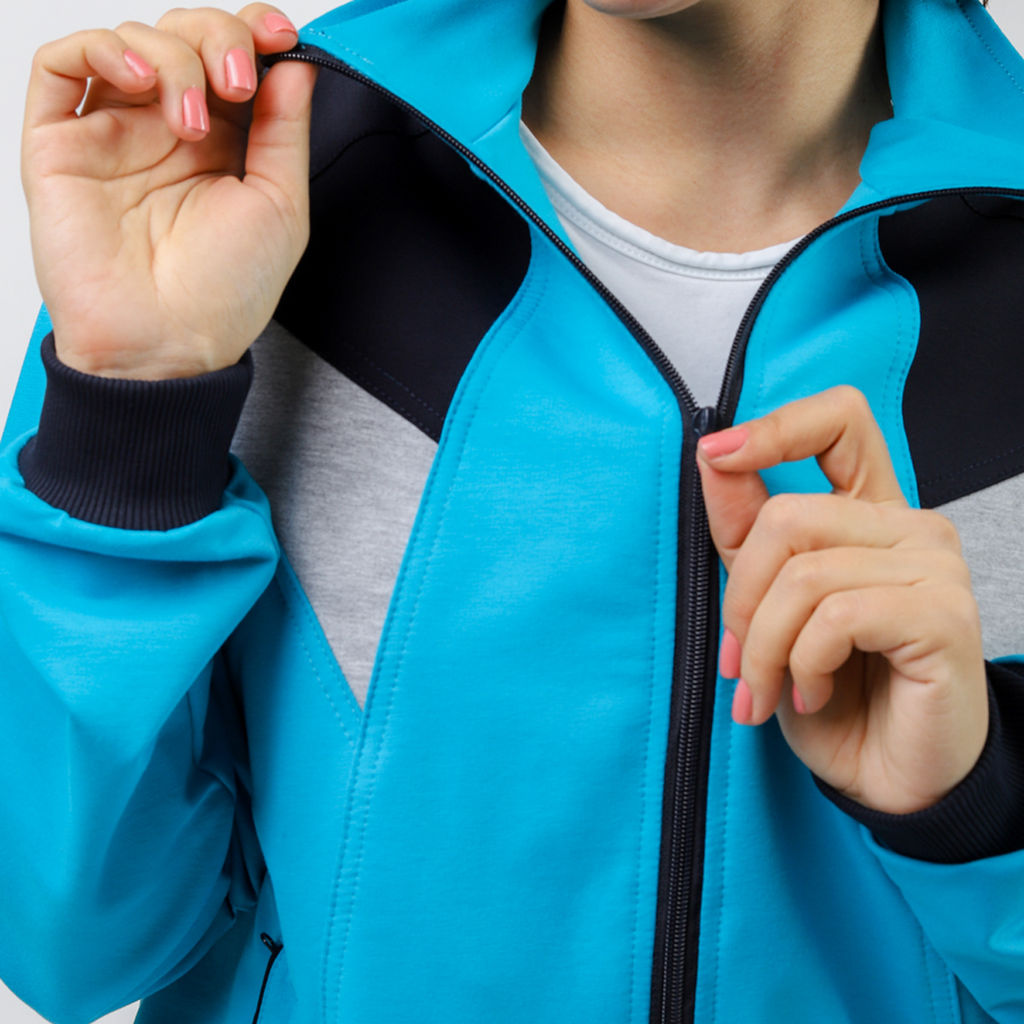 RODOS Спортивный костюм женский весна/лето М-172/1 Ментол/Синий  фото 38