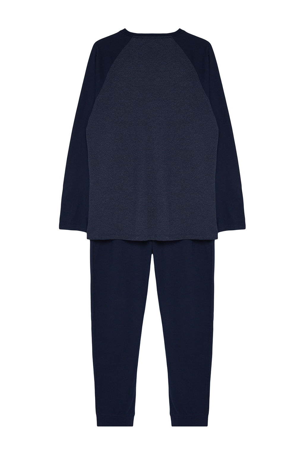 TRENDYOL MAN Siyah-Antrasit Regular Fit Bask?l? Reglan Kol Orme Pijama Tak?m? TMNAW23PT00032 - Trendyolmilla фото 8