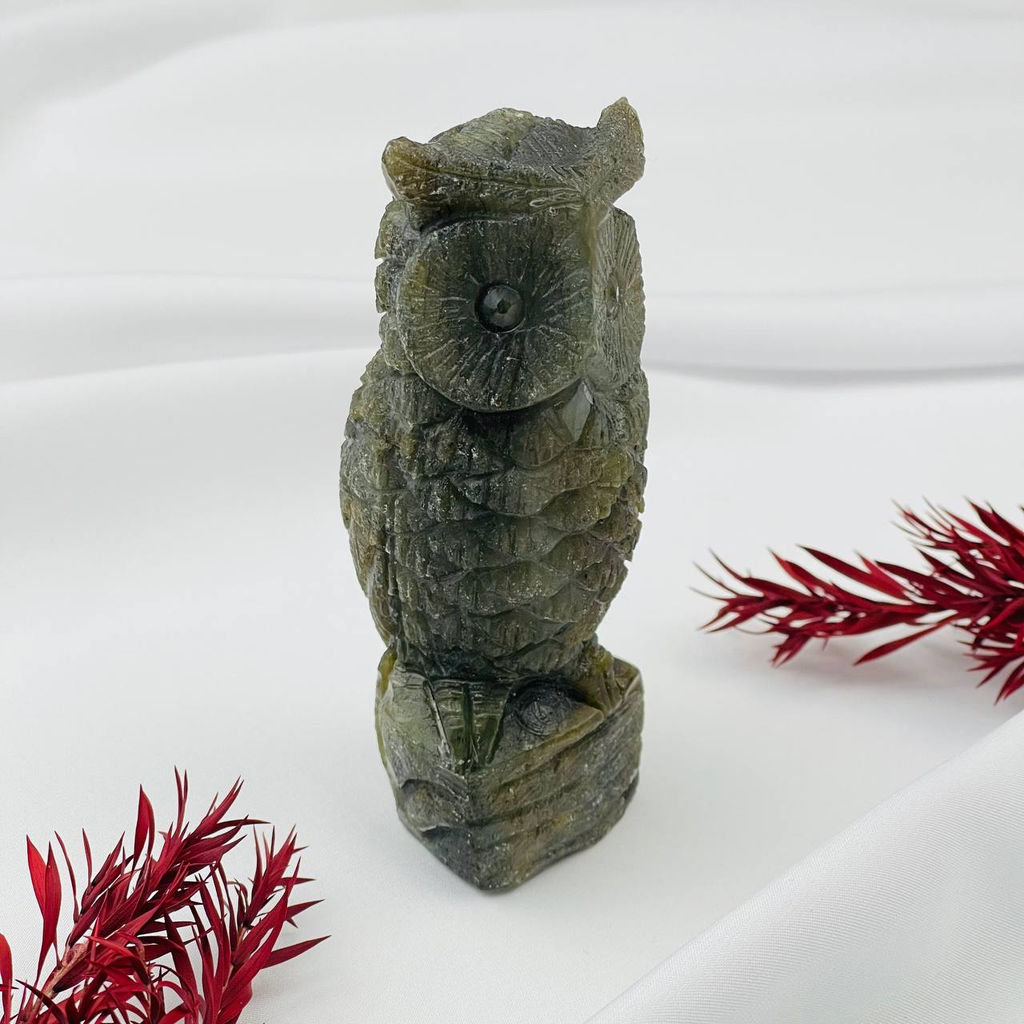 Статуэтка Сова из Лабрадора - Радуга самоцветов фото 4