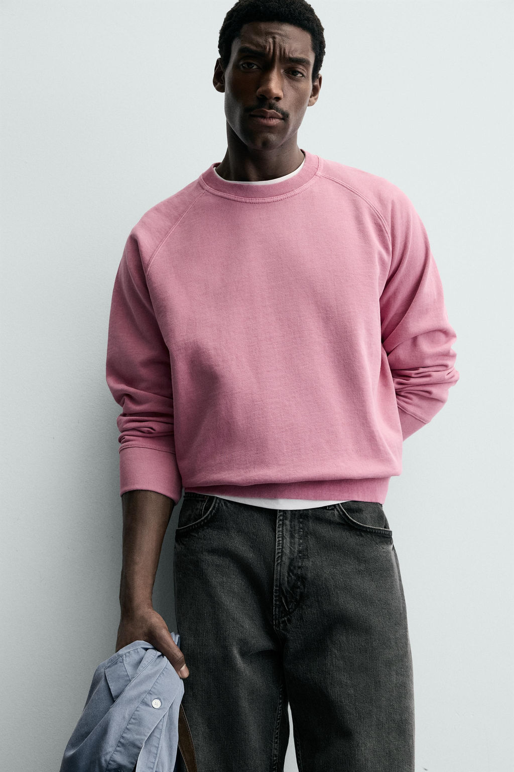 SUDADERA CREWNECK LAVADA / oro rosa - Zara фото 6