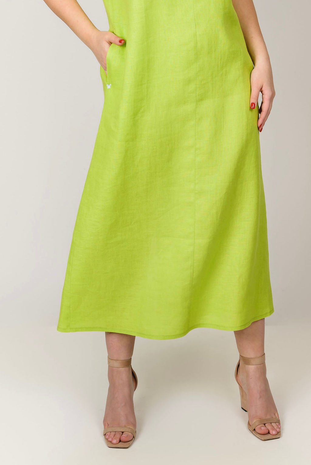 Сарафан платье 100% лен А-силуэт