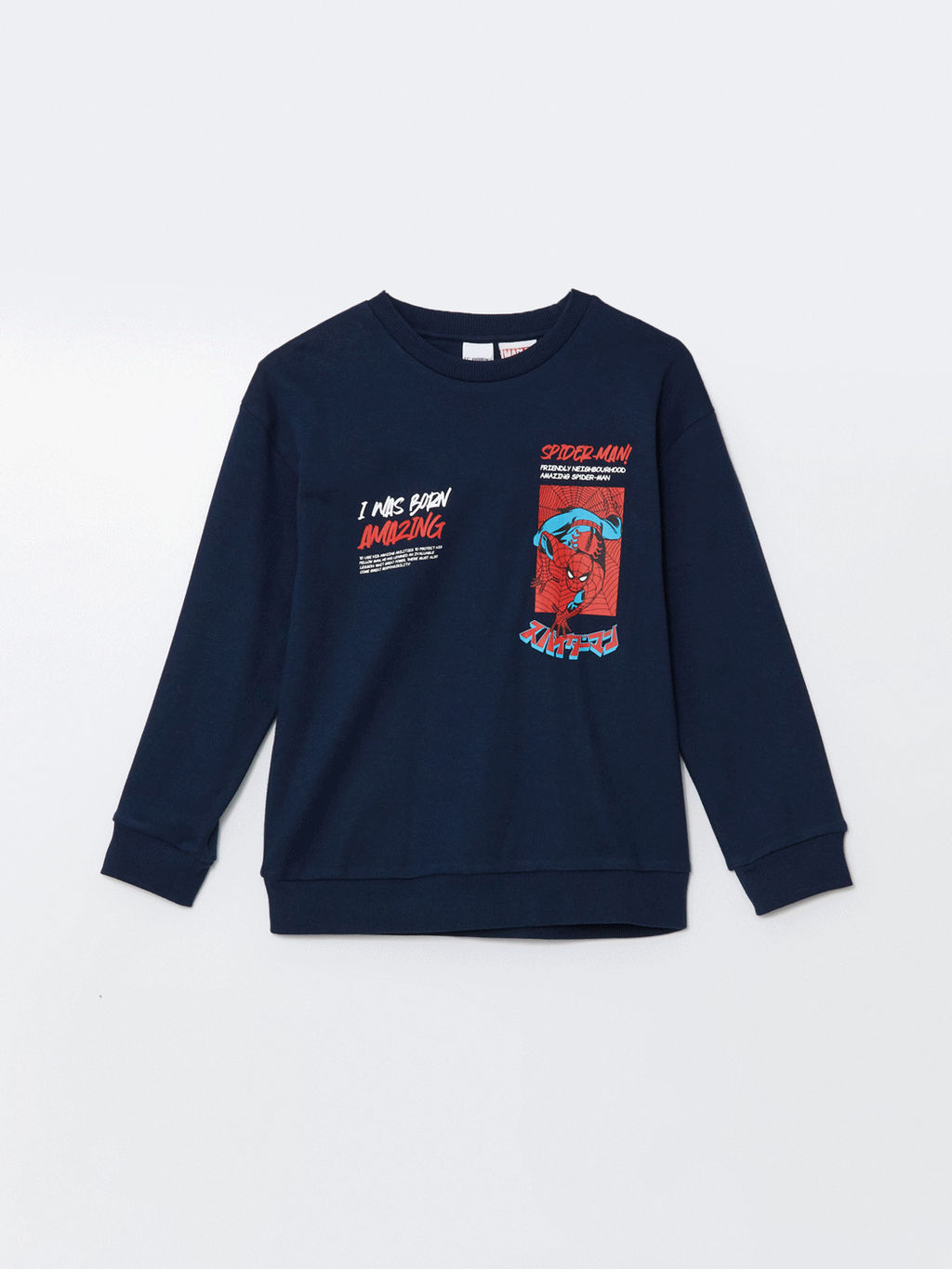 Bisiklet Yaka Spider-Man Bask?l? Erkek ?ocuk Ti??rt