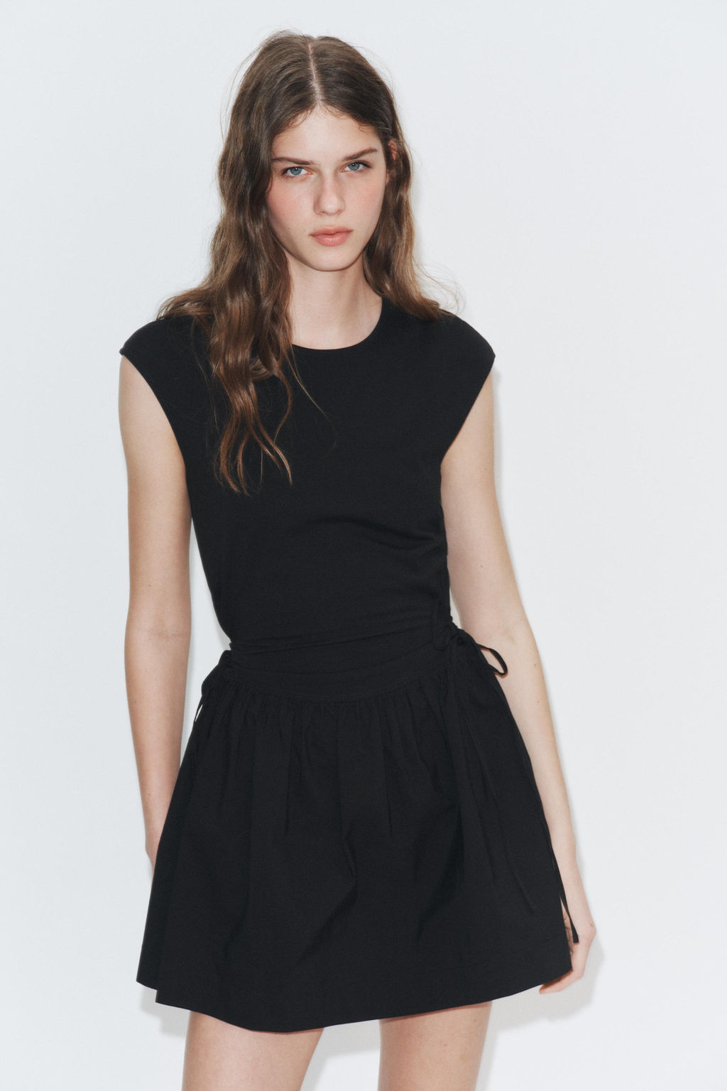 VESTIDO CORTO COMBINADO / Negro - Zara фото 2