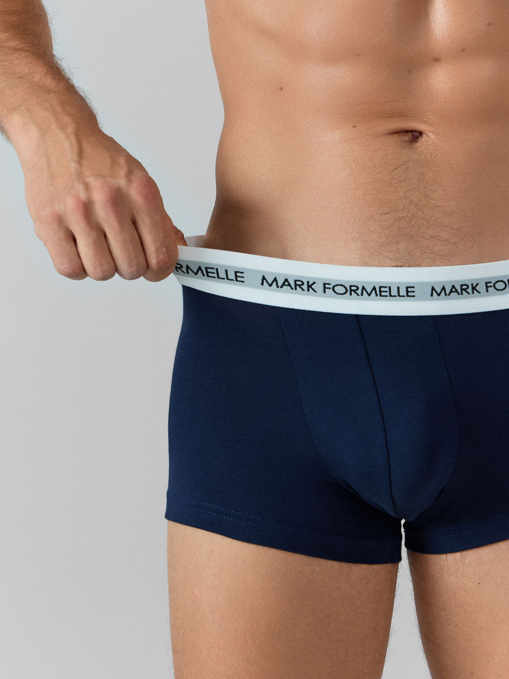 Цена за 2 штуки! Трусы боксеры мужские синие - Mark formelle фото 4