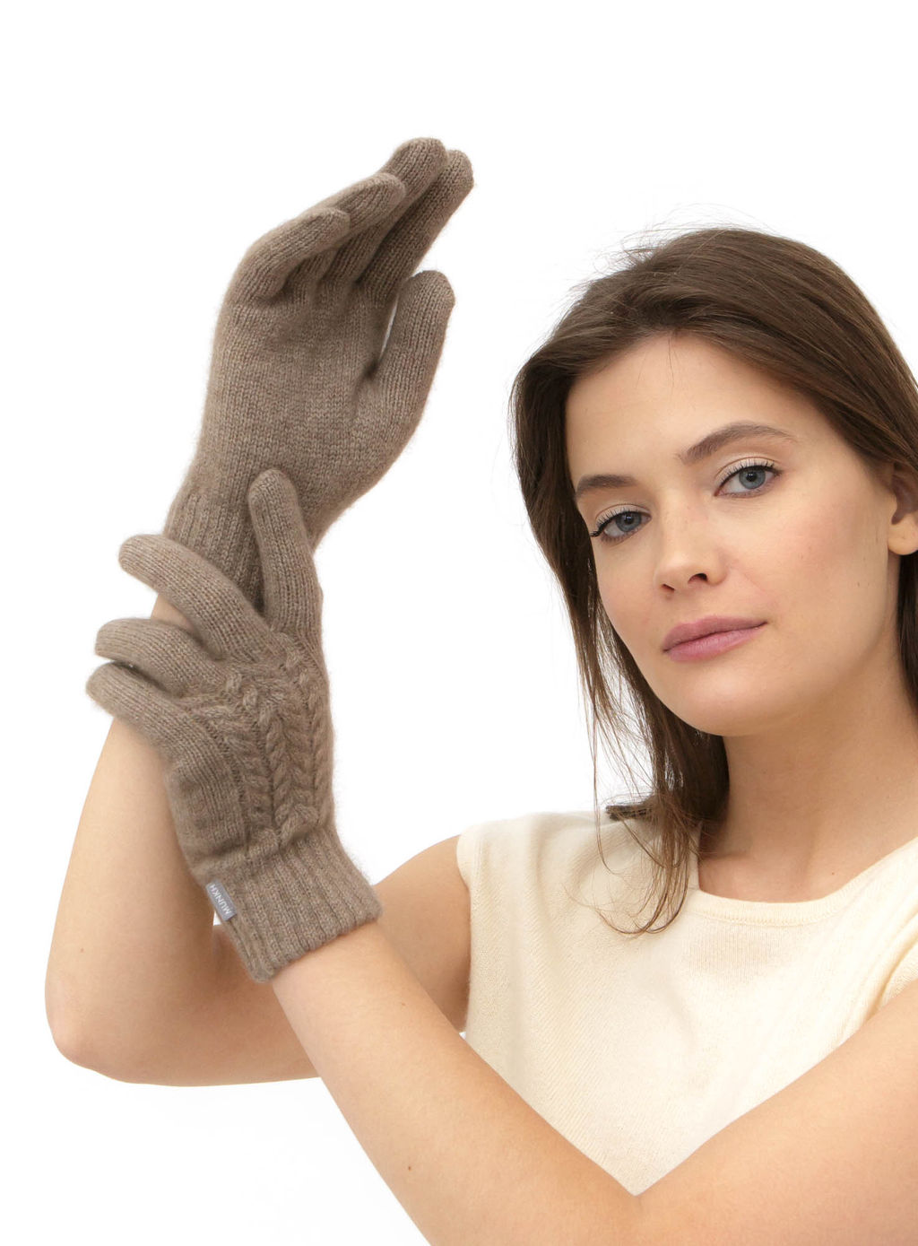 Перчатки из кашемира 31121 капучино