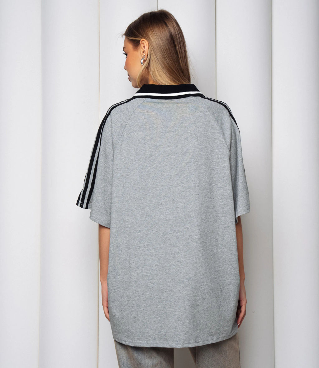 Футболка #КТ1716, серый меланж - Dommod фото 3