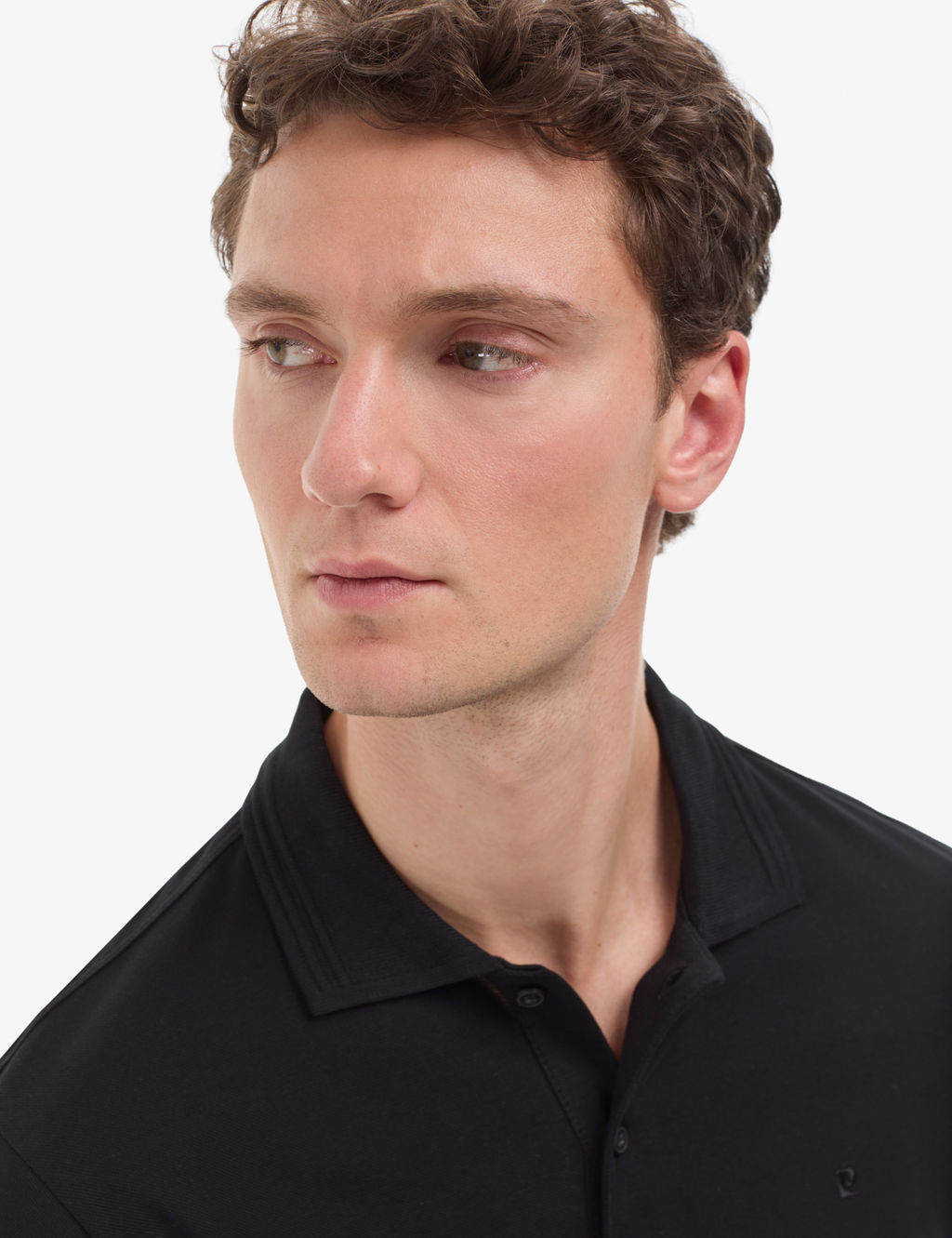 Siyah Regular Fit %100 Pamuk K_vr_lmaz D__meli Polo Yaka Basic Ti__rt