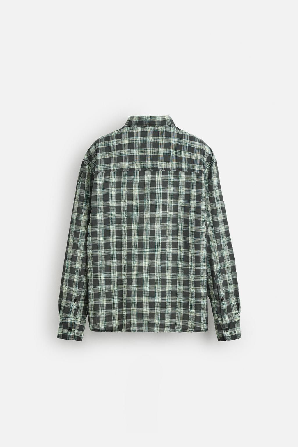 CREASED-EFFECT CHECK SHIRT - Zara фото 9