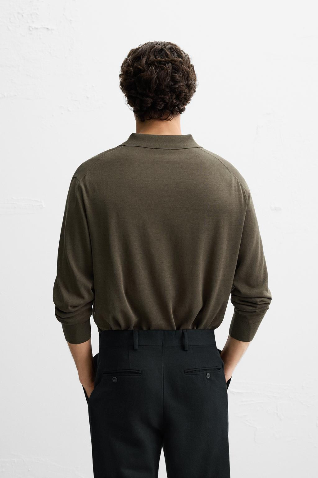 KNIT COTTON - SILK POLO SHIRT - Zara фото 13