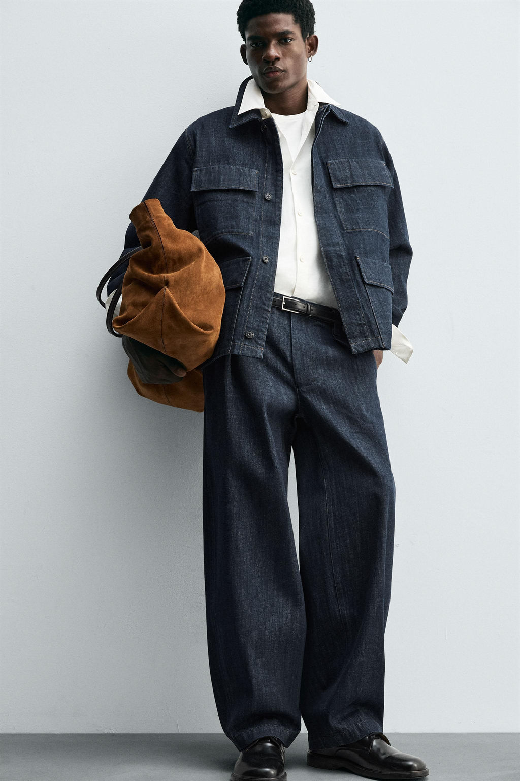 RELAXED FIT DENIM JACKET WITH POCKETS - Zara фото 7