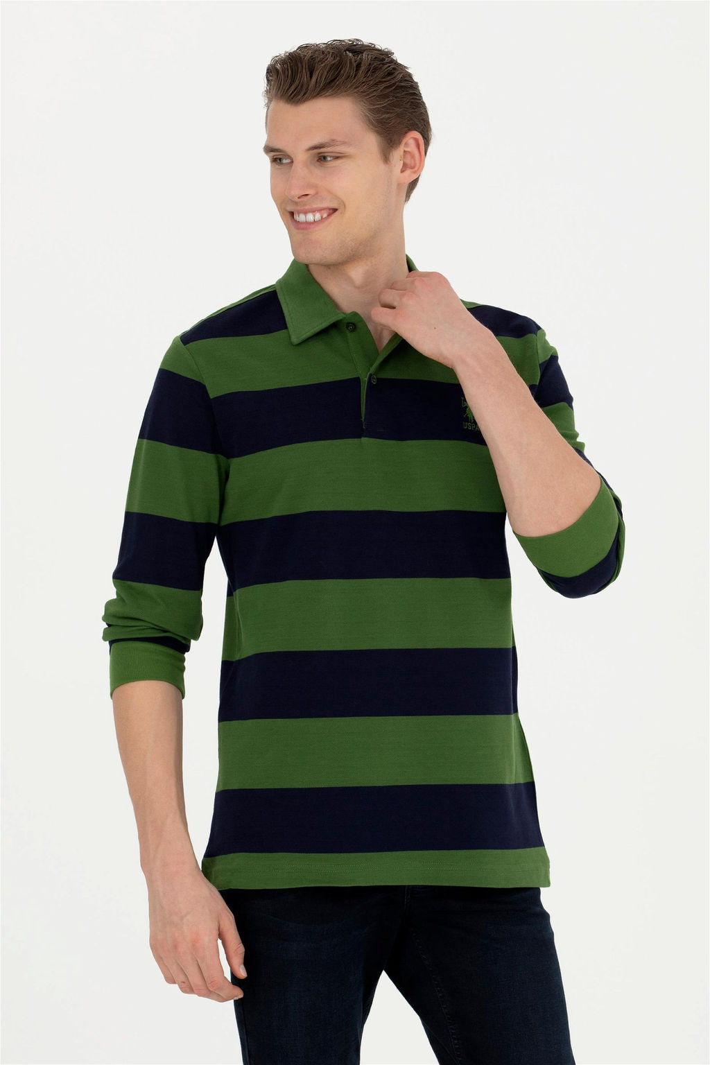 Мужской зеленый свитшот - U.s. polo assn фото 8