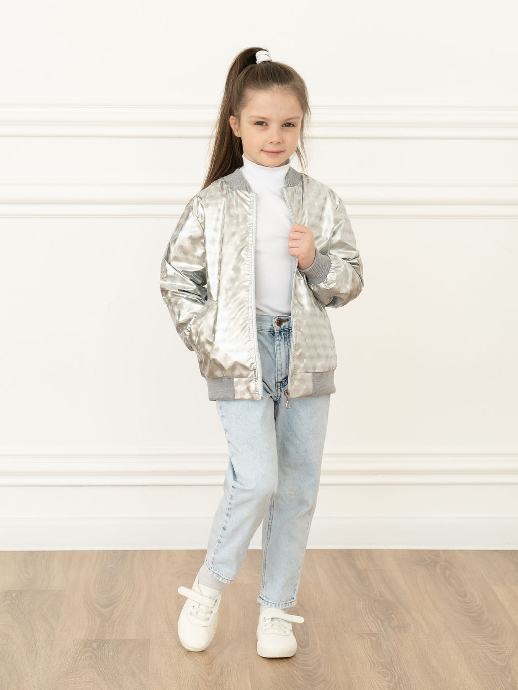 Ветровка детская серебро