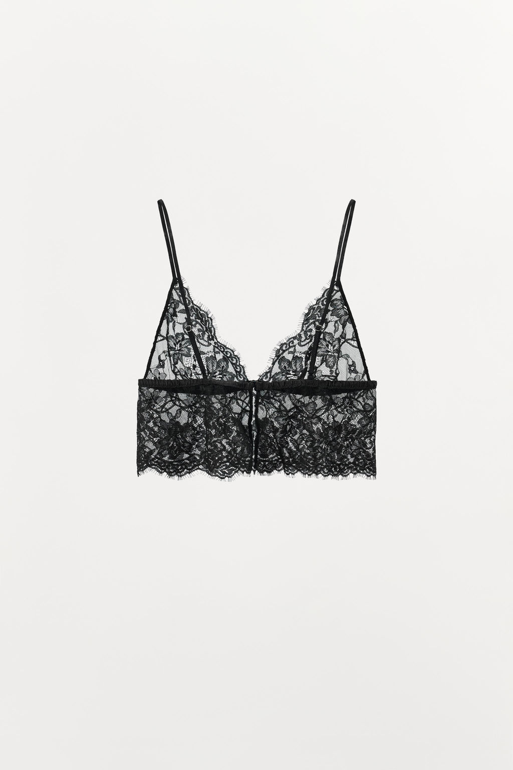 BRALETTE TRIANGULAR ENCAJE / Negro - Zara фото 5