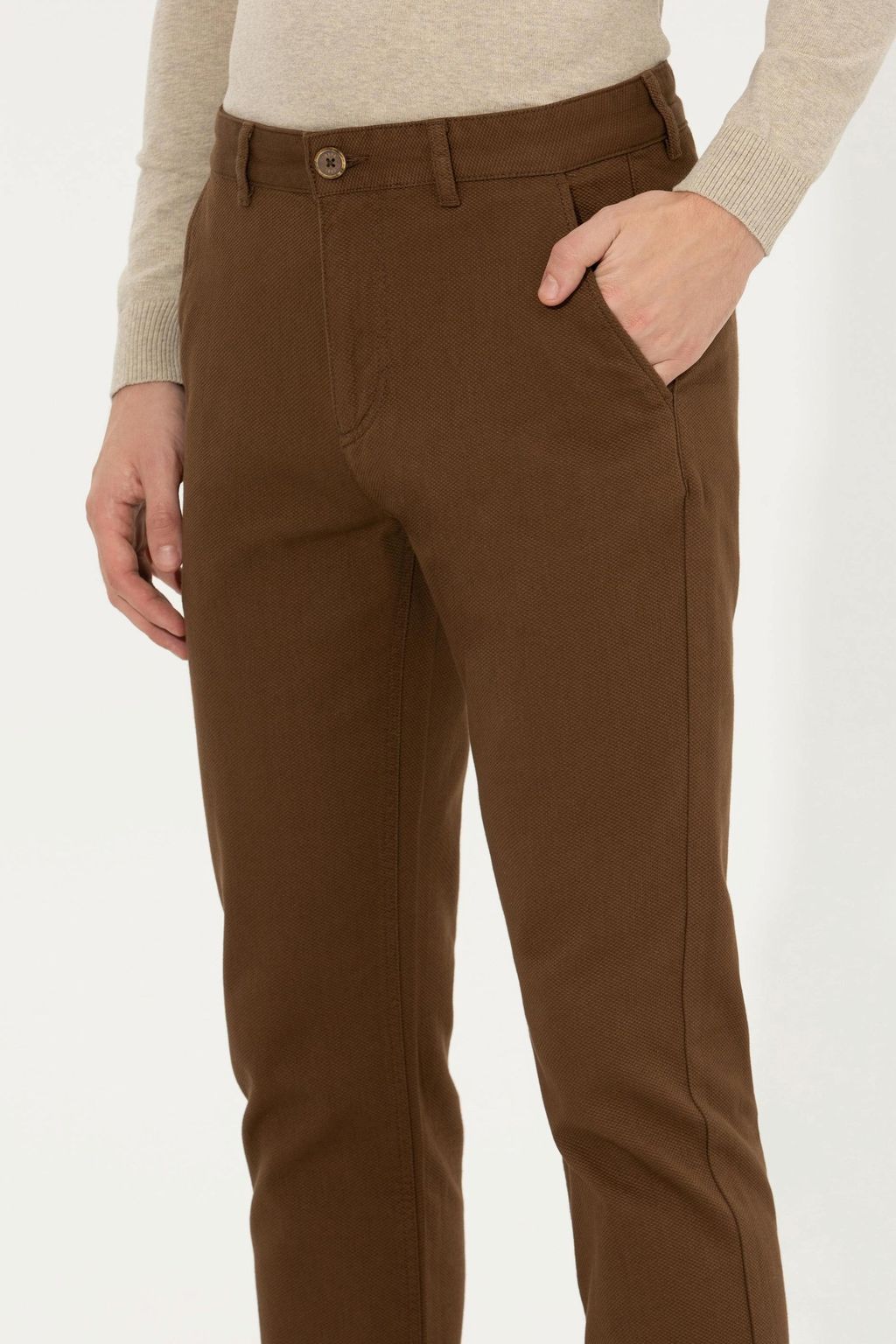 U. S. Polo Assn / Мужские брюки чинос кокосового цвета - U.s. polo assn фото 5