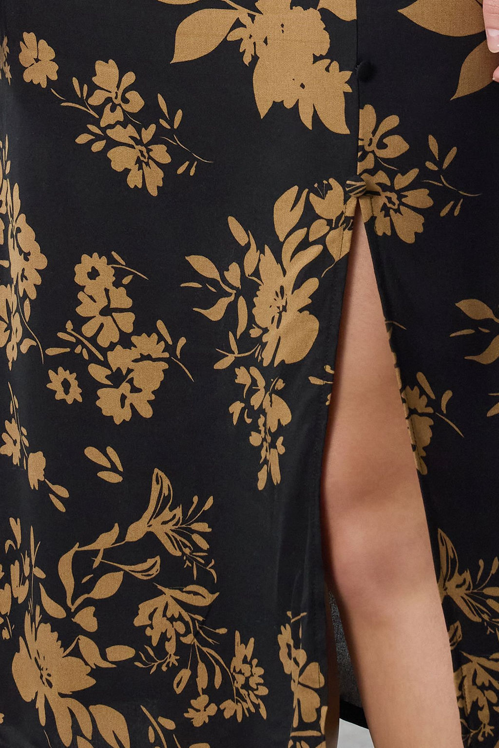 Trendyolmilla Siyah Geometrik Desenli Duz Kesim Y?rtmac Detayl? Viskon Dokuma Elbise TWOAW24EL00865 фото 9