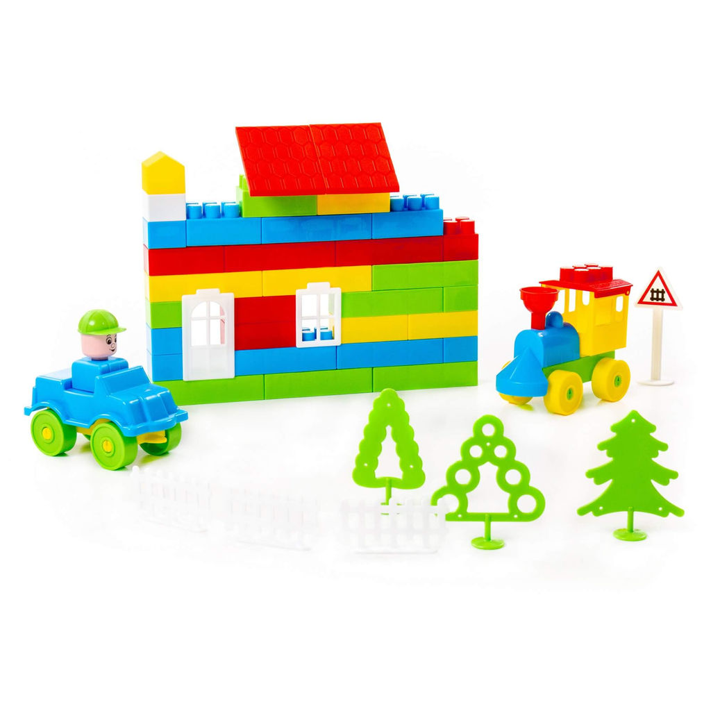 Конструктор Строитель (129 элементов) (в пакете) - Полесье фото 6