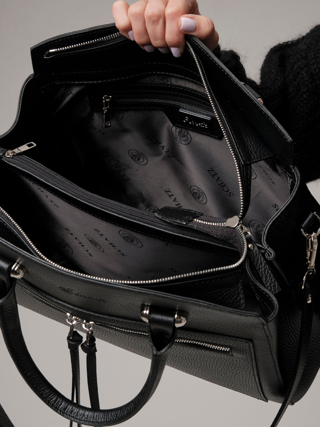 Кожаная сумка Schatz 40768 черный