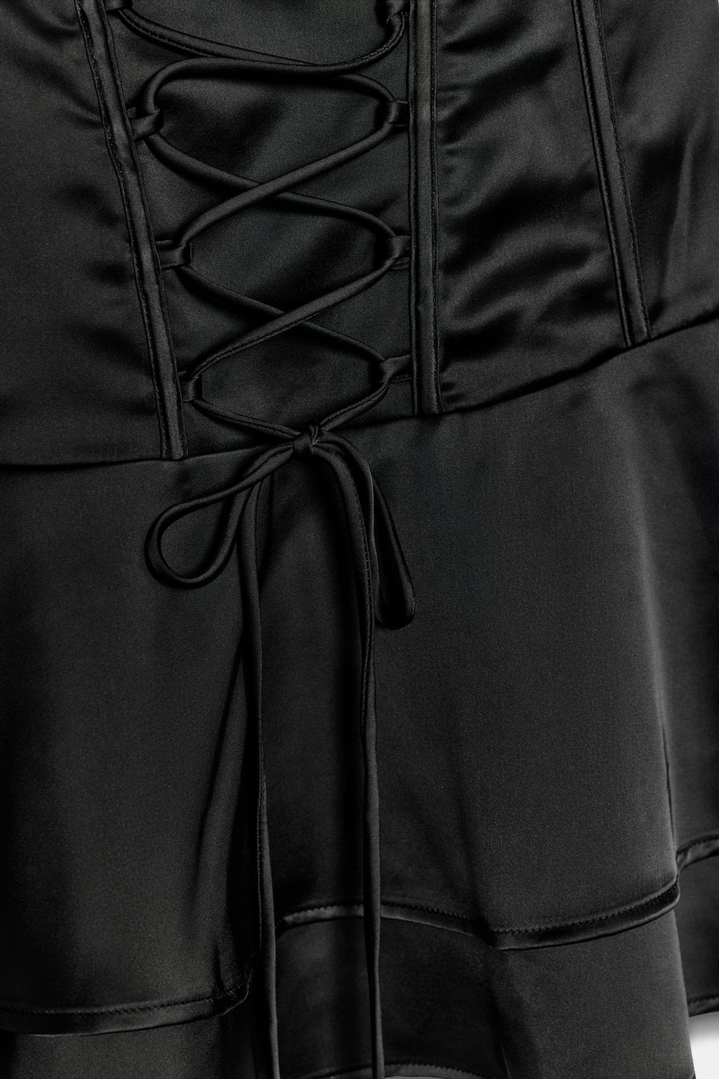 VESTIDO MINI CORSETERO VOLANTES / Negro - Zara фото 6