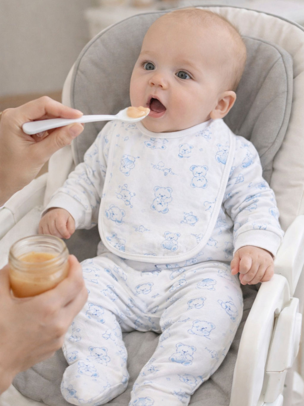 Комплект ясельный голубые мишки