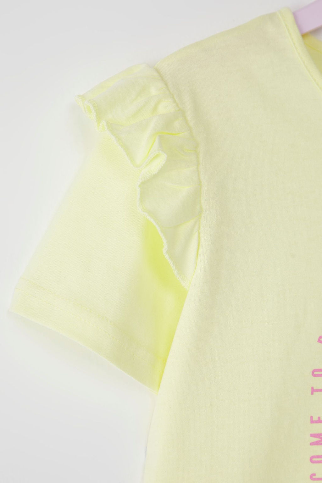 Sar? K?z Cocuk %100 Pamuk Flamingo Bask?l? K?sa Kol Orme T-Shirt TKDSS25TS00061 - Trendyolmilla фото 4