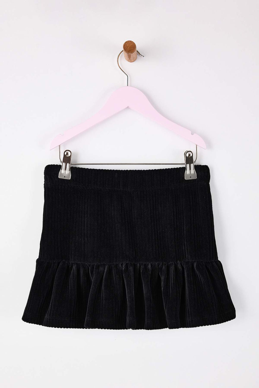 Siyah Fiyonk Detayl? Kadife K?sa / Mini Y?lbas? K?z Cocuk Dokuma Etek TKDAW26ET00005 - Trendyolmilla фото 2