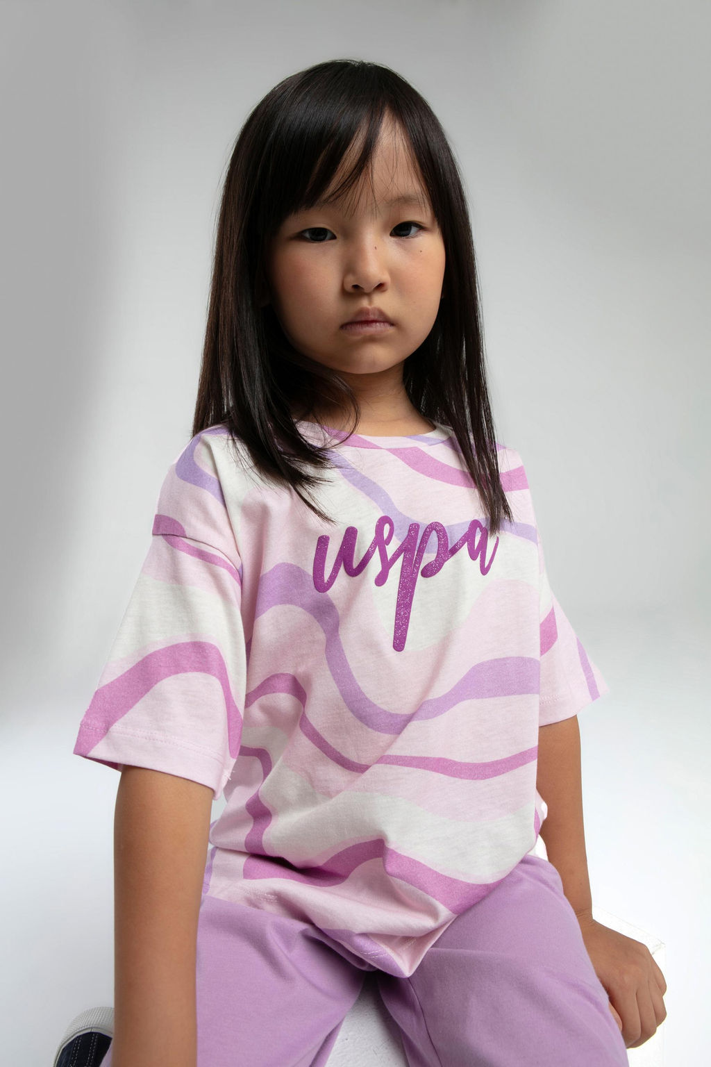 K_z _ocuk Lila Pijama Tak_m_ Sepette S_rpriz _ndirim - U.s. polo assn фото 7