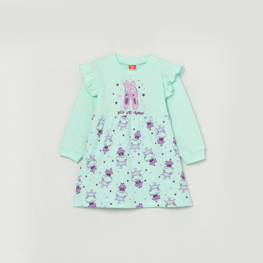 CRB wear/CWNG 62804-38-281 Платье для девочки, ментоловый/Ex.Cherubino  фото 2