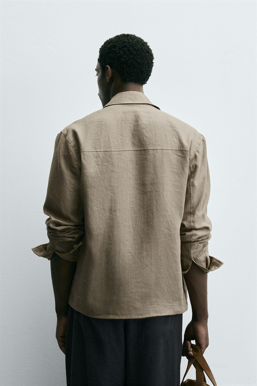 100% LINEN OVERSHIRT - Zara фото 3