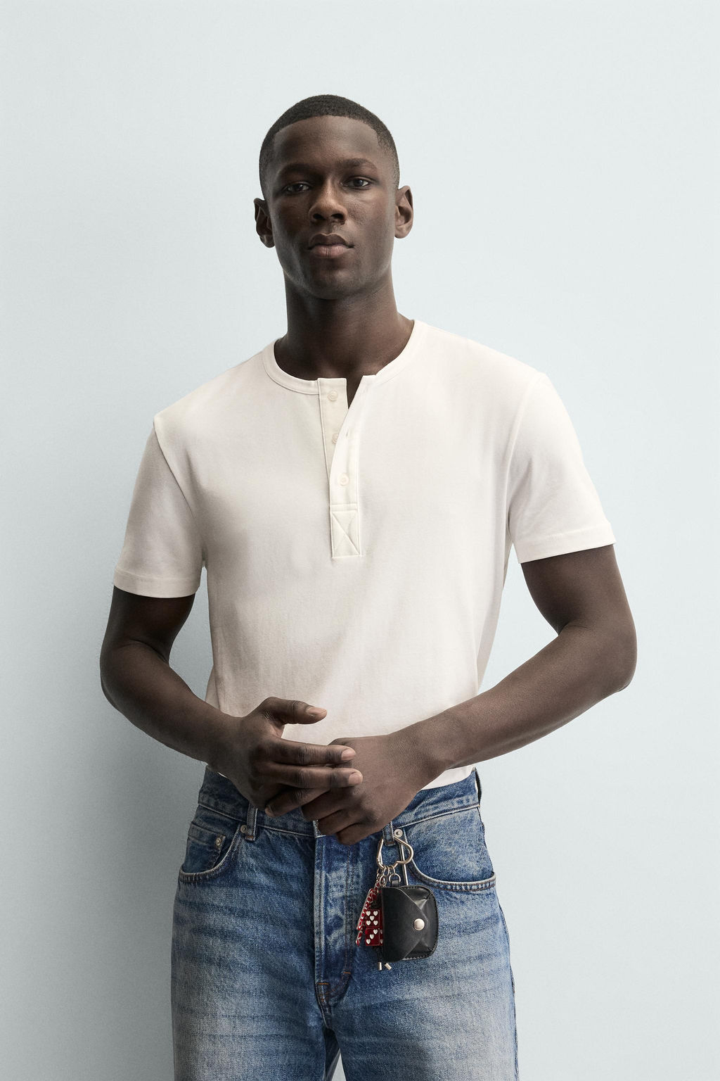 HENLEY NECK T-SHIRT - Zara фото 2