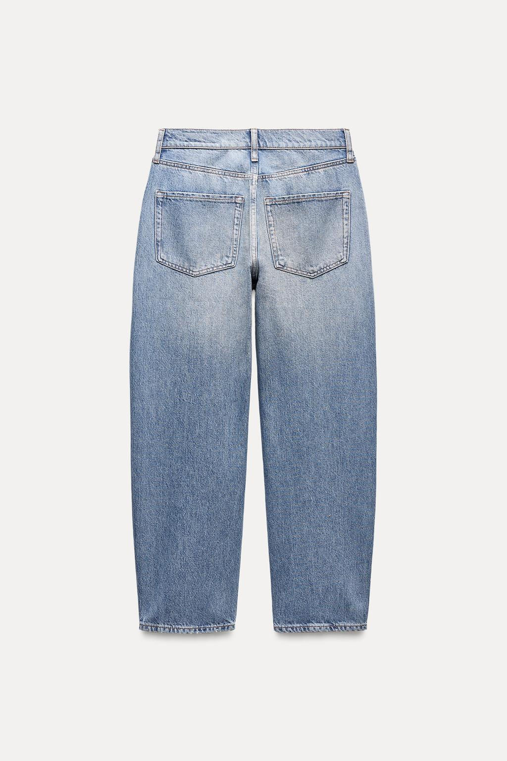 ZW COLLECTION STRAIGHT-LEG MID-RISE JEANS - Zara фото 7