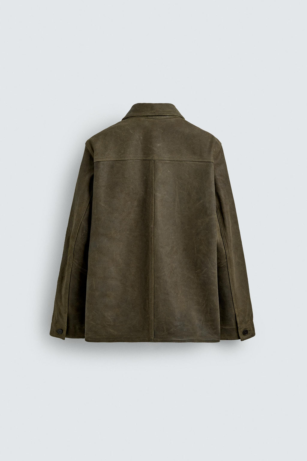 VINTAGE-EFFECT SUEDE LEATHER JACKET - Zara фото 18