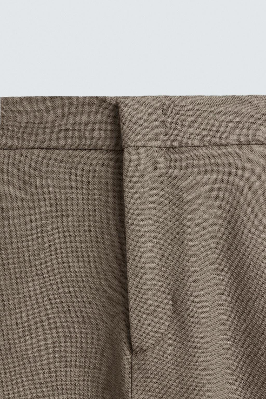 VISCOSE-JUTE TROUSERS - Zara фото 8